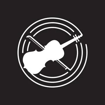 Violin silhouette Stock Illustration