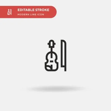 Violin Simple vector icon. Illustration symbol design template for web mobile Stock Illustration