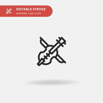 Violin Simple vector icon. Illustration symbol design template for web mobile Illustrazione stock