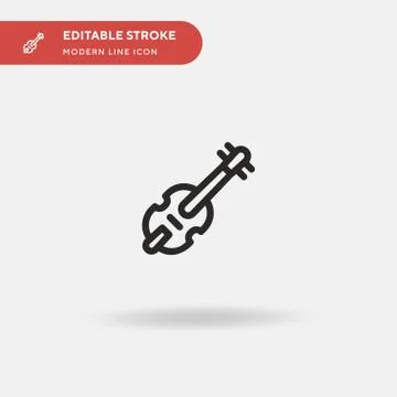 Violin Simple vector icon. Illustration symbol design template for web mobile 스톡 일러스트