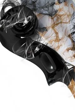 Violin in smoke Stock Photos