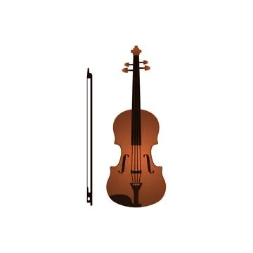 Violin string instrument illustration. Stock Illustration