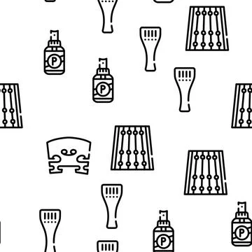 Violin String Musical Instrument Vector Seamless Pattern Stock Illustration