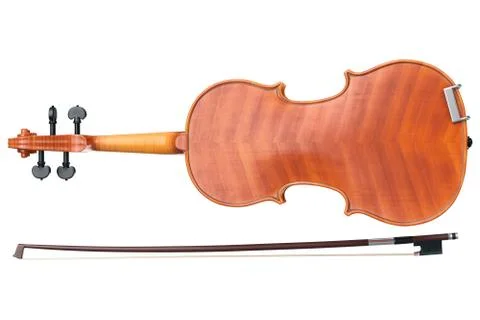 Violin stringed instrument, bottom view Stock Illustration