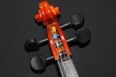 Violin stringed musical instrument of italian origin Stock Photos