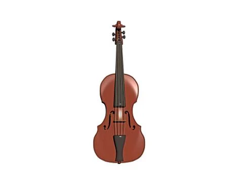 Violin with strings to make music Stock Illustration