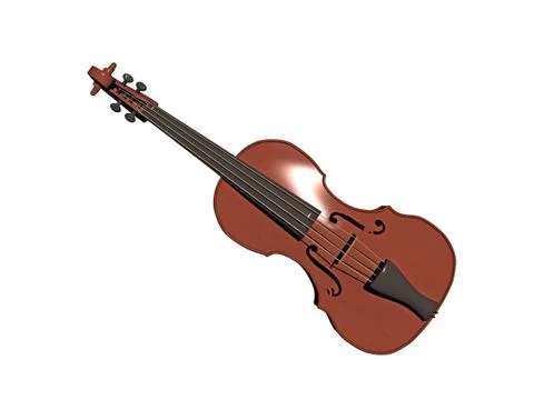 Violin with strings to make music Stock Illustration