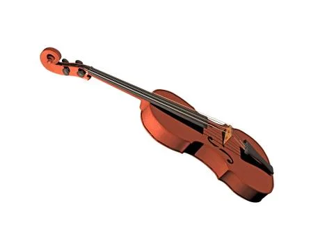 Violin with strings to make music Stock Illustration