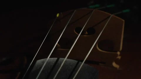 Violin Strings Rack DeFocus 库存影片 56908986