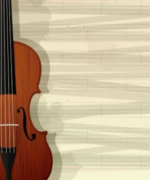 Violin text card Illustrazione stock