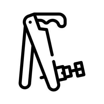 Violin tool line icon vector illustration black 스톡 일러스트