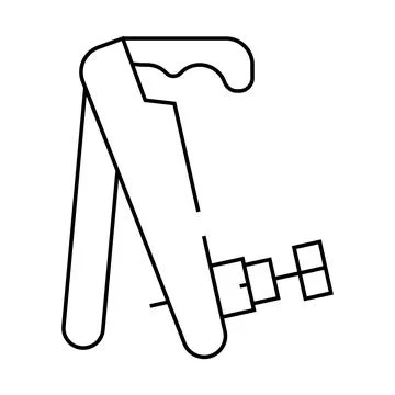 Violin tool line icon vector illustration black Stock Illustration