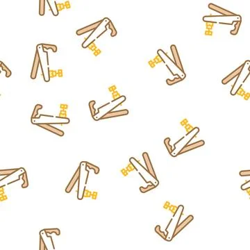 Violin tool vector seamless pattern 库存插图