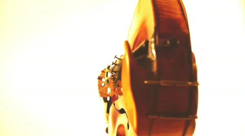 Violin Turning Horizontally Stock Footage 775744