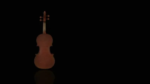 Violin turns on itself animation Stock Footage 238930685