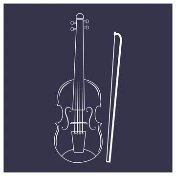 Violin vector icon Stock Illustration