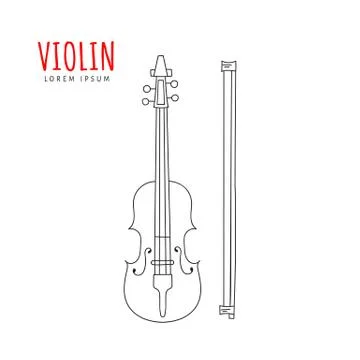 Violin vector illustration hand drawn Stock Illustration