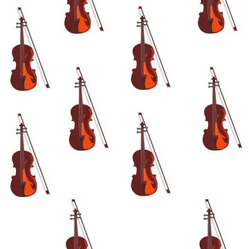 Violin vector stock illustration. Stringed bowed instrument. 스톡 일러스트