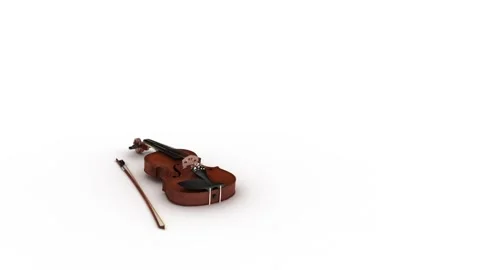 Violin on white (4k loop) Stock Footage 264022446
