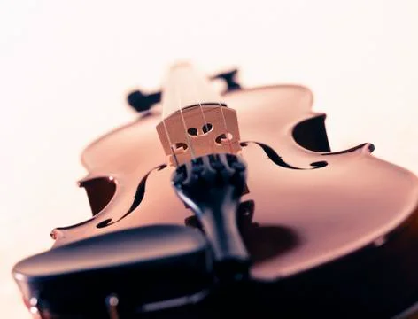 VIOLIN ON WHITE BACKGROUND Stock Photos