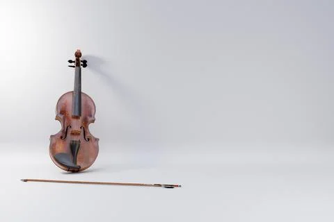 Violin on white background. Stock Photos