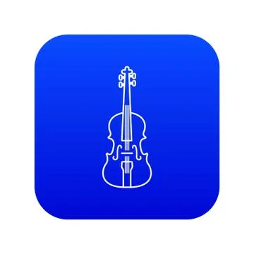 Violine icon blue vector Stock Illustration