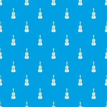 Violine pattern seamless blue Stock Illustration