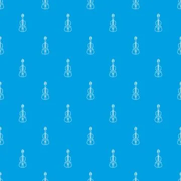 Violine pattern vector seamless blue Stock Illustration