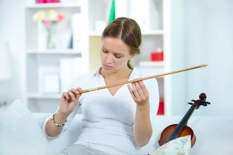 Violinist with fiddlestick Foto stock