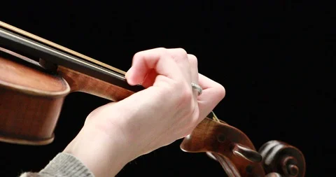 Violinist playing - closeup of her hands Stock Footage 86771599
