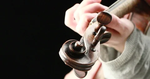 Violinist playing - closeup of her hands Stock Footage 86774177