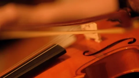 Violinist playing a violin closeup Stock Footage 146451810