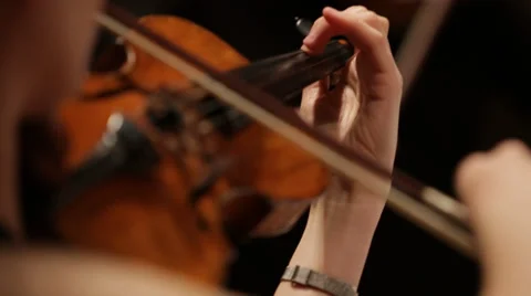 Violinist plays classical music Stock Footage 38549037