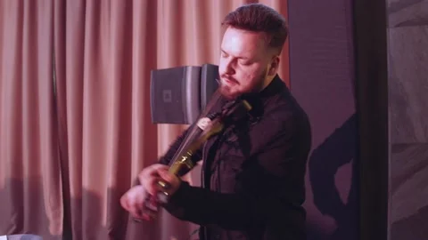 Violinist plays at the event Stock Footage 166468750