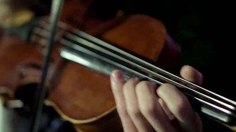 Violinist plays fiddle Stock Footage 99611908