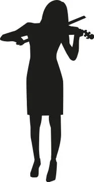 Violinist silhouette Stock Illustration