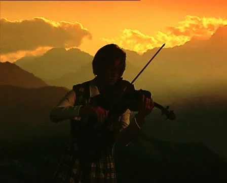 VIOLINIST silhouette MS end Video stock 12574541