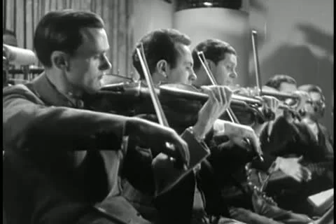 Violinists playing in orchestra Video stock 11356206