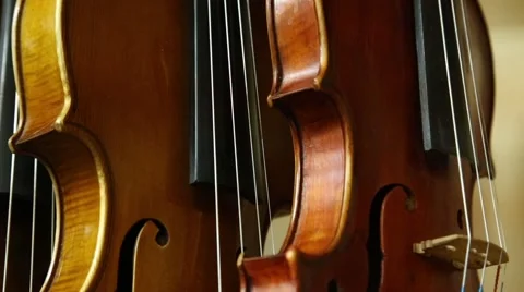 Violins made in the workshop Stock Footage 47747613