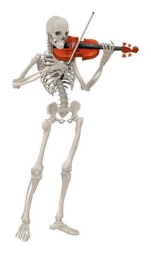 Violinst skeleton Stock Illustration