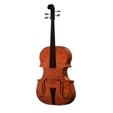 Violoncello isolated under the white background Stock Illustration