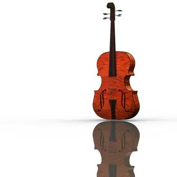 Violoncello isolated under the white background Stock Illustration