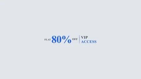 VIP Access 80% Off Animated Promo Sale Badge 4K Motion Graphic Stock Footage 345597510