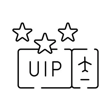 Vip airplane boarding pass with priority stars Stock Illustration