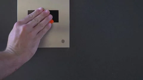 VIP approaching contactless card to reader in order to unlock security control Stock Footage 280876713