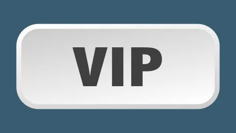 Vip button. vip square 3d push button Illustrazione stock
