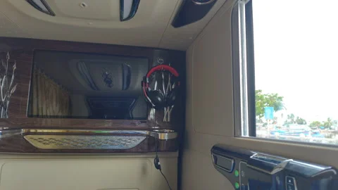 VIP cabin interior in a bus. Stock Footage 319417436