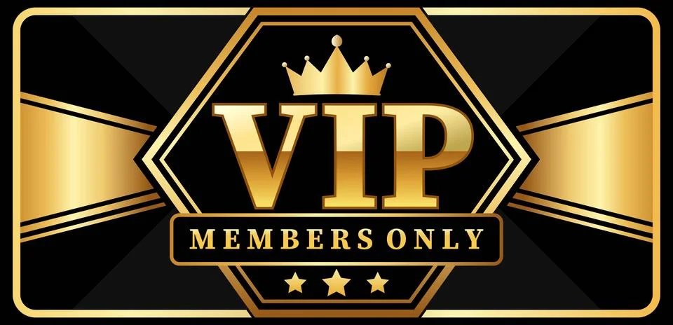 VIP card with gold elements and crown design 스톡 일러스트