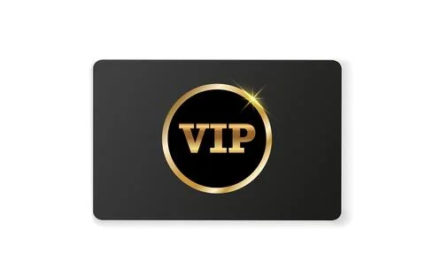 VIP card with gold elements in black color. Vector premium elegant VIP card Stock Illustration