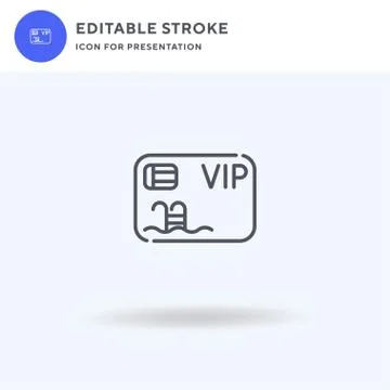 Vip Card icon vector, filled flat sign, solid pictogram isolated on white, logo 스톡 일러스트